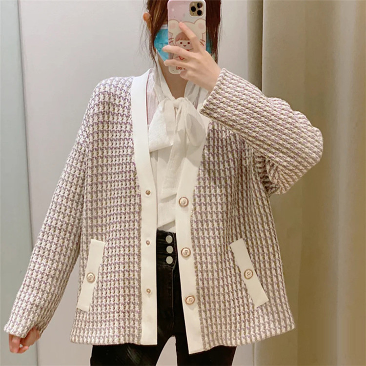 maje春夏小香风开衫毛衣女针织衫