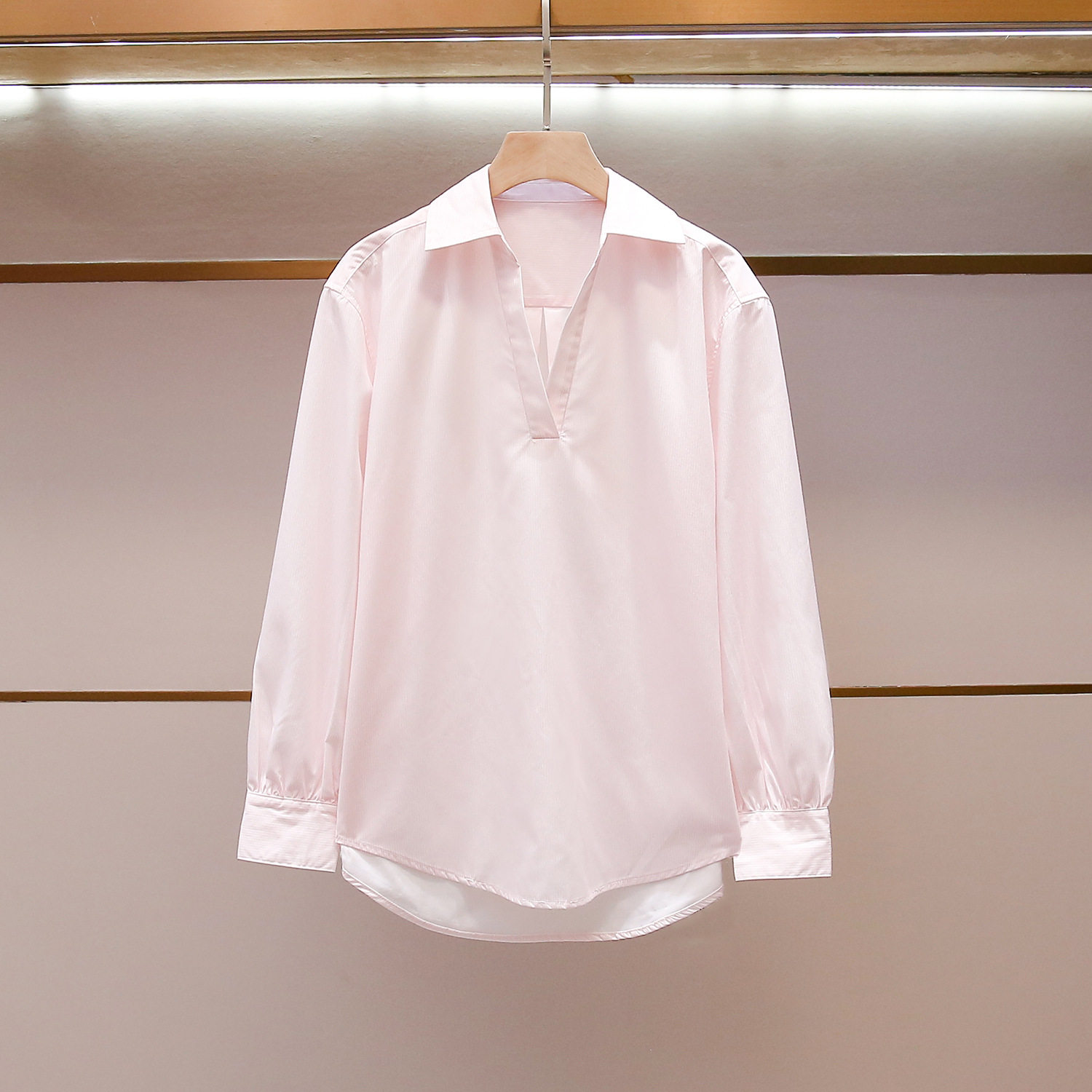 maSande深圳南油高端女装春夏季新款休闲风时尚减龄甜美粉色长袖