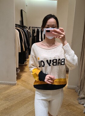 2022时尚圆领多色图案提花针织上衣SFPPU01372