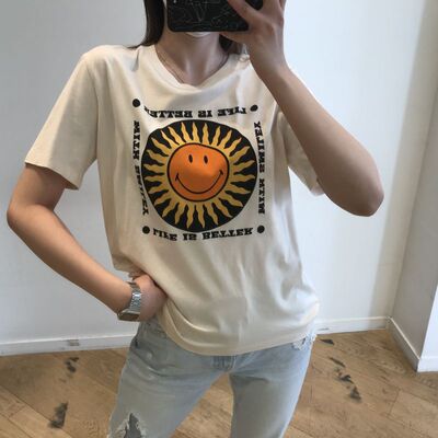 2021SMILEY笑脸太阳印花短袖T恤SFPTS00800
