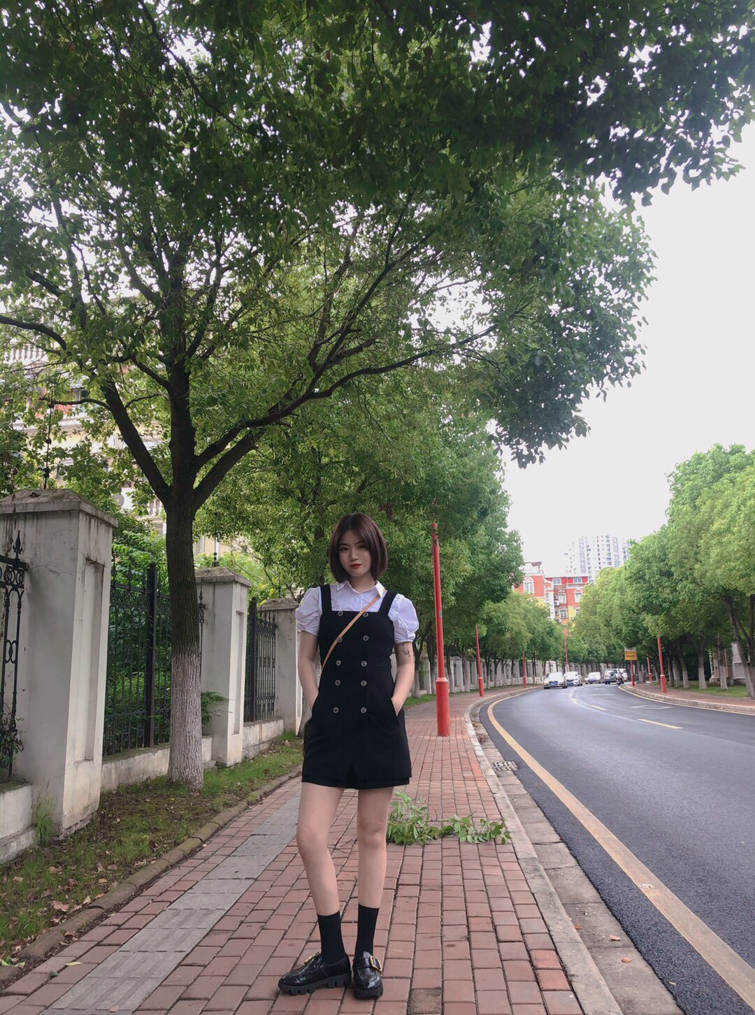 连体裙裤2020背带双排扣连衣裙女MFPCO00135