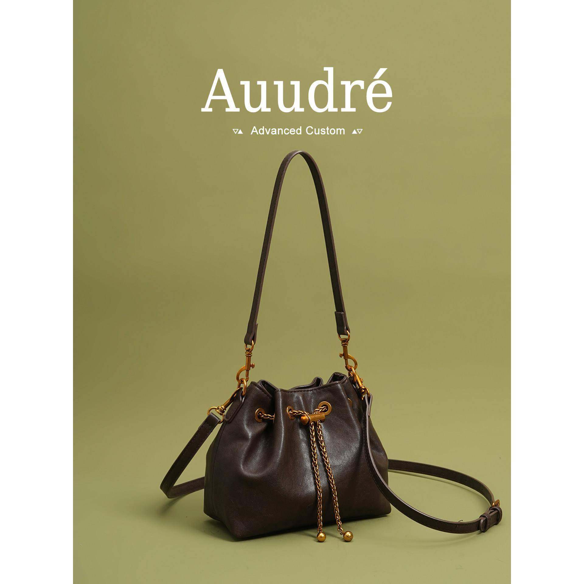 天锚国际高级质感覆古单肩腋下包包女式2026新款秋冬通勤斜挎水桶,箱包皮具/热销女包/男包,水桶包,淘宝优惠券,粉丝福利购,淘宝优惠卷