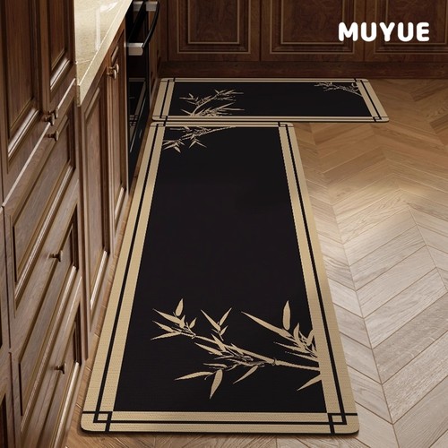 新中式禅意厨房专用地垫硅藻泥吸水防滑长条脚垫厕所门口防摔门垫