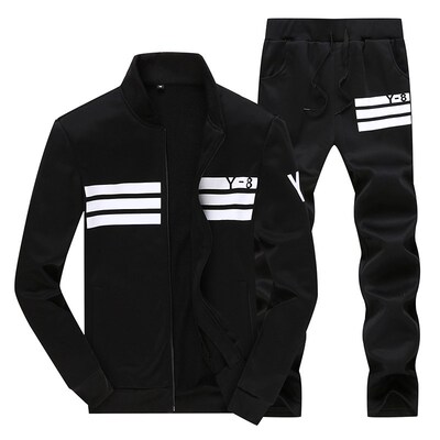 Men Tracksuit Set Jogger suit Jacket +Pants male Sweatshirt
