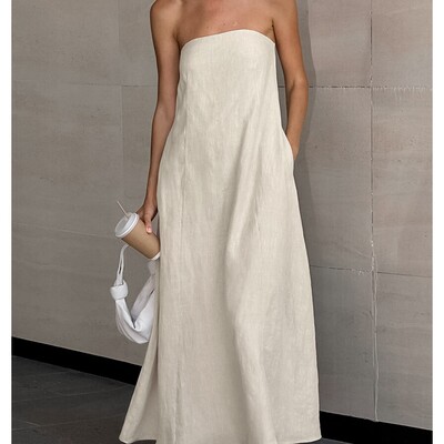 Bandeaubackler棉麻抹胸