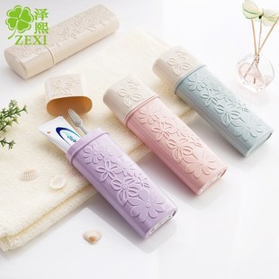 travel toothbrush holder toothpaste box organizer container