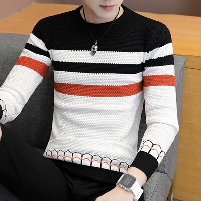 2018 New men's  winter knitwear boy warm tops casual sweater
