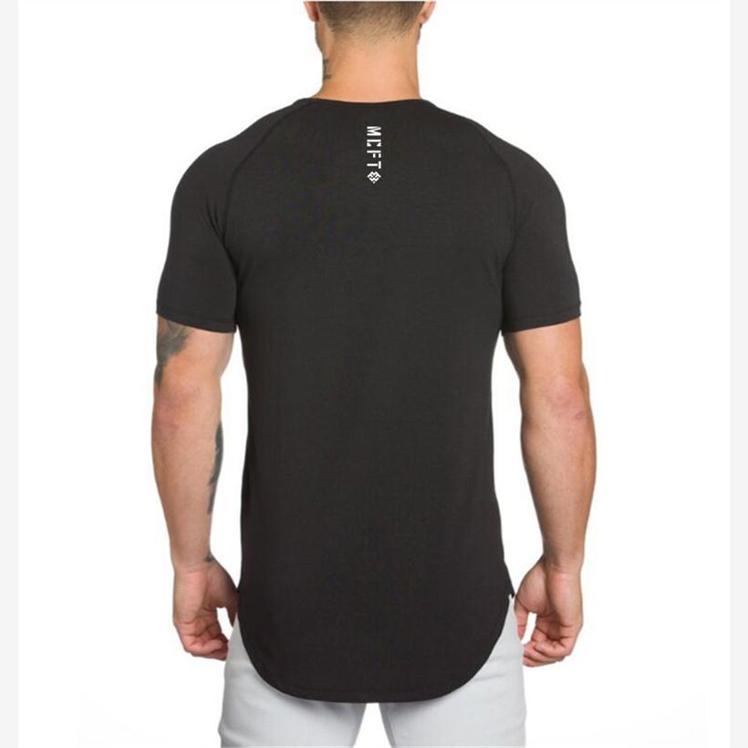 Short Sleeved Streetwear Gym Sports Slim Fit Tees Top休闲T恤