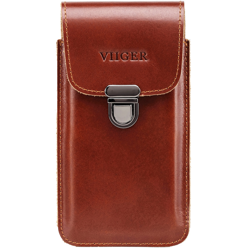 手机腰包男款2025新 穿皮带工地干活专用真皮牛皮高端单层6.8寸薄