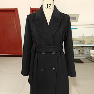 加厚山羊绒进口CashMere带里衬白色黑色零下20度保暖羊绒大衣女