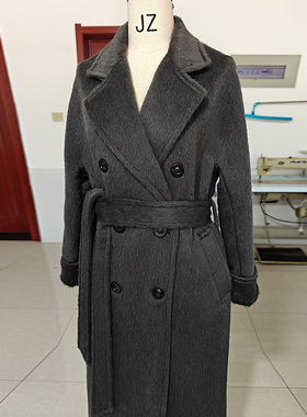 2024冬皮草级DING奢苏丽羊驼绒大衣101801白色加厚保暖