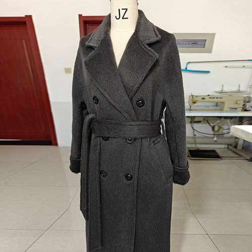 2024冬皮草级DING奢苏丽羊驼绒大衣101801白色加厚保暖