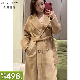 101801大衣进口山羊绒羊毛高版本带里衬2024新款高端加厚长短款女