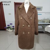 101801短款 苏丽羊驼大衣镇店秘鲁进口A级长毛皮草级毛呢外套女冬