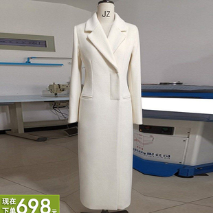 进口山羊绒带里衬高版本天然真牛角扣欧美超模肯豆同款冬新大衣女