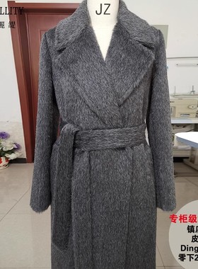 加厚皮草级秘鲁DING奢苏丽长毛羊驼绒零下20度保暖白色黑色女