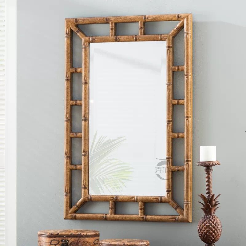 中式客厅镜子古典玄关镜背景墙装饰镜墙面壁挂轻奢创意餐厅艺术镜