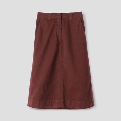 inLESS丨MHL. SIDE VENT SKIRT 纯棉半身裙女a字裙
