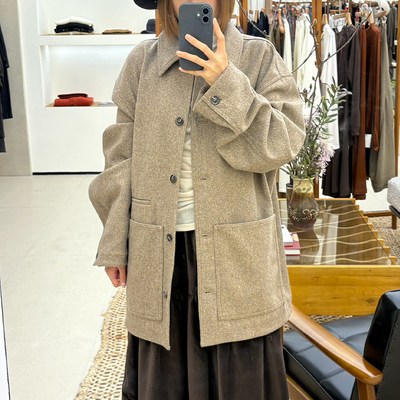 inLESS丨SOEUR DOMINGO VESTE CASUAL 休闲羊毛短外套女