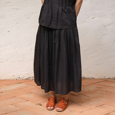 inLESS｜Sejour Vol.06 薄棉褶裥半身裙女