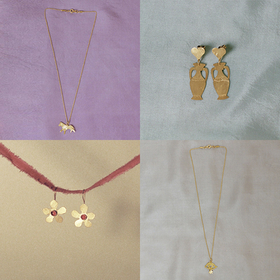 APR&Egrave;S SKI【7折合集】银镀金项链女锁骨链耳环 折扣款不换