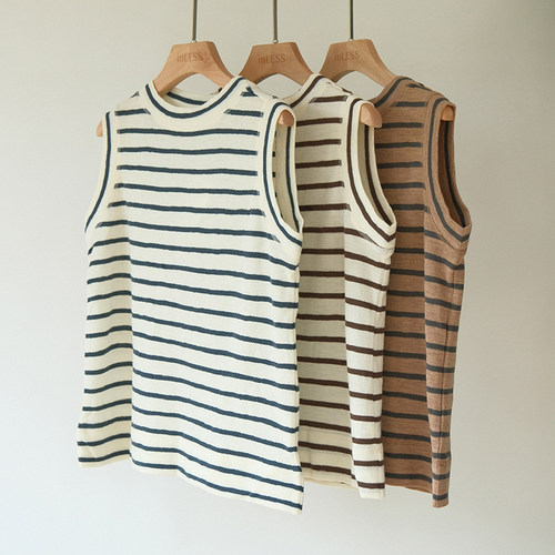 inLESS丨BY BASICS 2022 top sleeveless r-neck 羊毛背心