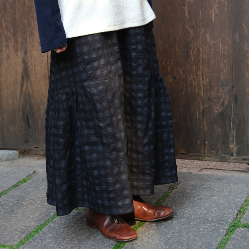 inLESS｜Sejour Vol.07 羊毛亚麻格纹半裙