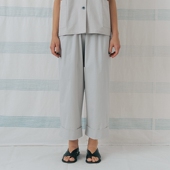 宽松圆领衬衫 inLESS 上衣女 hems 肌理感直筒休闲裤 muku cuffed