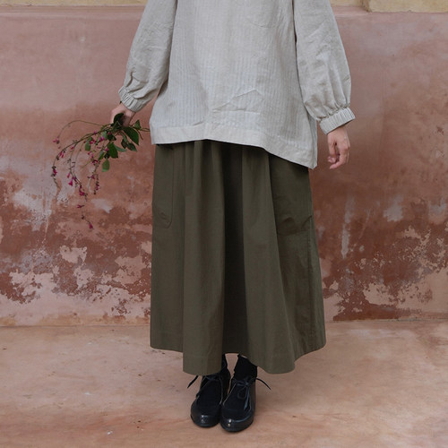 inLESS | 屿麻纪 isola e lino 纯棉口袋半裙