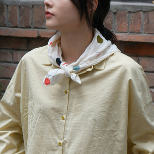 inLESS丨Apuntob P1974/TS885 披肩纯棉丝巾女小方巾