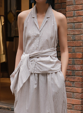 inLESS | Elsa Esturgie palais halter neck top 纯棉吊带上衣