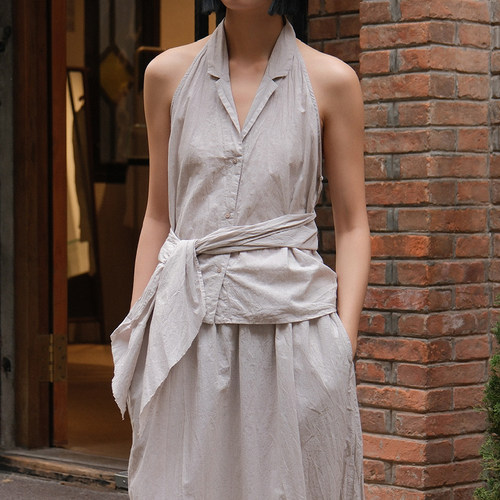 inLESS | Elsa Esturgie palais halter neck top 纯棉吊带上衣