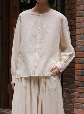 inLESS | Elsa Esturgie poème blouse 棉亚麻衬衫