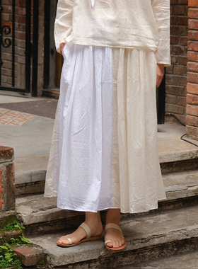 inLESS | Elsa Esturgie pensée bicolor skirt 纯棉半裙