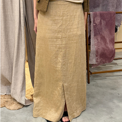 inLESS丨与玊 双色织汉麻半裙