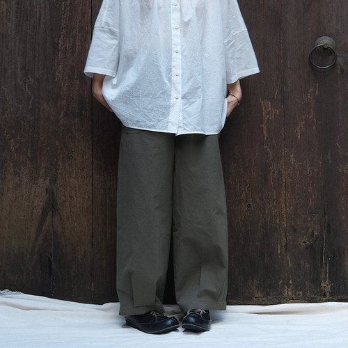 inLESS | 屿麻纪 isola e lino 磨毛棉贴袋长裤