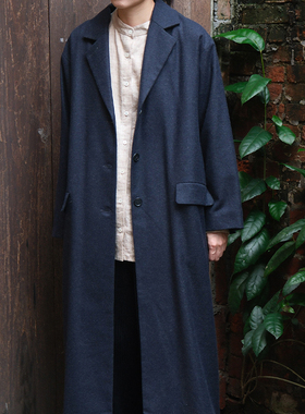 【SALE】muku C1376 毛呢外套女秋冬长款风衣