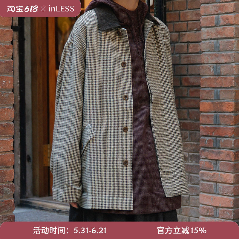 inLESS丨AVIVA JIFEI XUE Contrast 羊毛拼色运动夹克短外套女