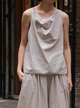 inLESS | Elsa Esturgie paon draped tank top 棉汉麻上衣