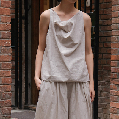 inLESS | Elsa Esturgie paon draped tank top 棉汉麻上衣