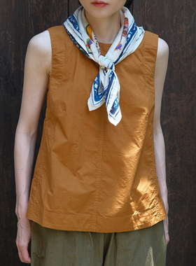 inLESS丨Toast Panelled Garment Dye 纯棉拼接无袖背心上衣