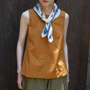 inLESS丨Toast Panelled Garment Dye 纯棉拼接无袖背心上衣