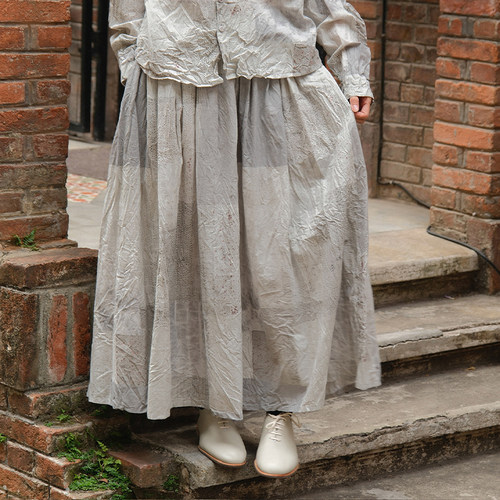 【SALE】PAS DE CALAIS Tsugihagi Print Skirt 纯棉印花半裙