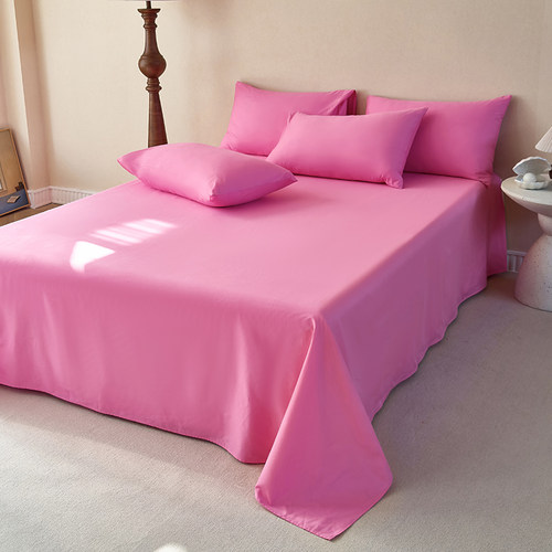 100全棉纯色床单可配三件套