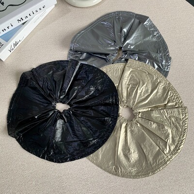 金属风30cm大发圈金银色亮光闪卡其灰气质高级感大号头花公主夸张