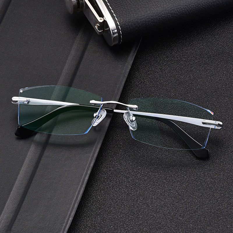 配無框近視眼鏡男切邊純钛超輕舒適防藍光眼鏡架商務成品度數變色在類目 ZIPPO/瑞士軍刀/眼鏡, 框架眼鏡中 - 來自Buy2taobao.com提供專業的淘寶代購服務