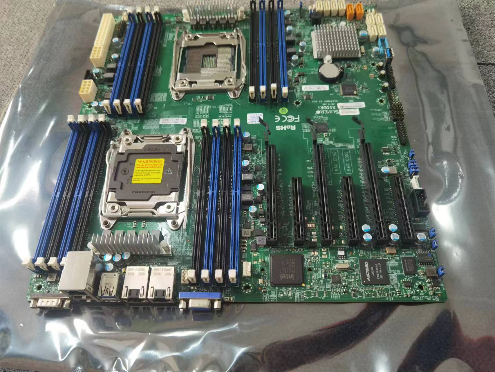拍前询价:超微服务器主板X10DRI双路X99 c602 成色新支持M.2