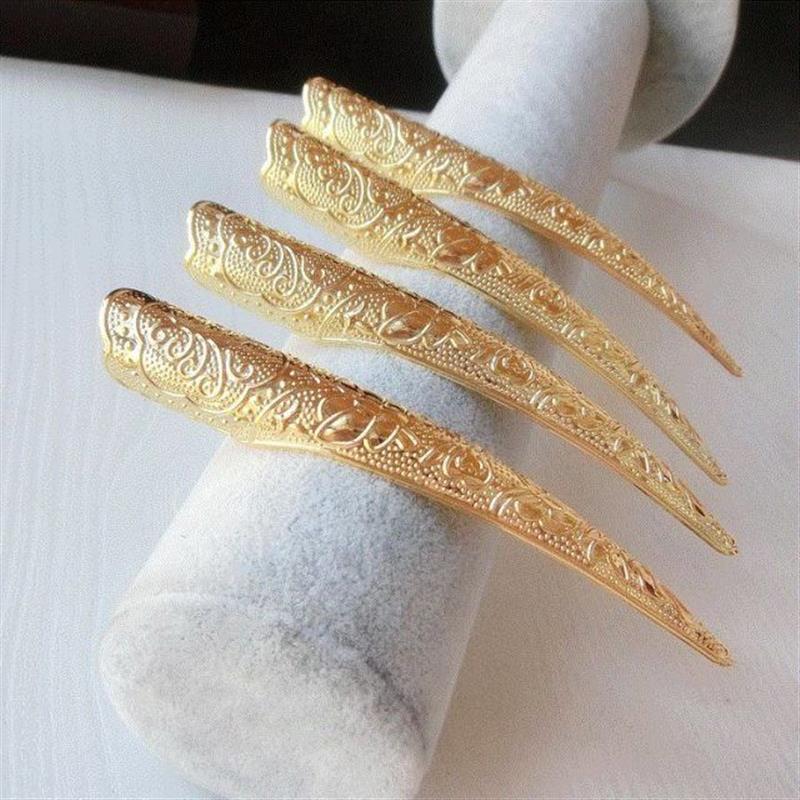 好看假指甲套甲宫廷古风护甲古代套装护指装饰品美观平口款防脱落