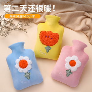 热水袋注水暖肚子女生可爱毛绒卡通暖手宝宿舍便携暖脚灌水袋