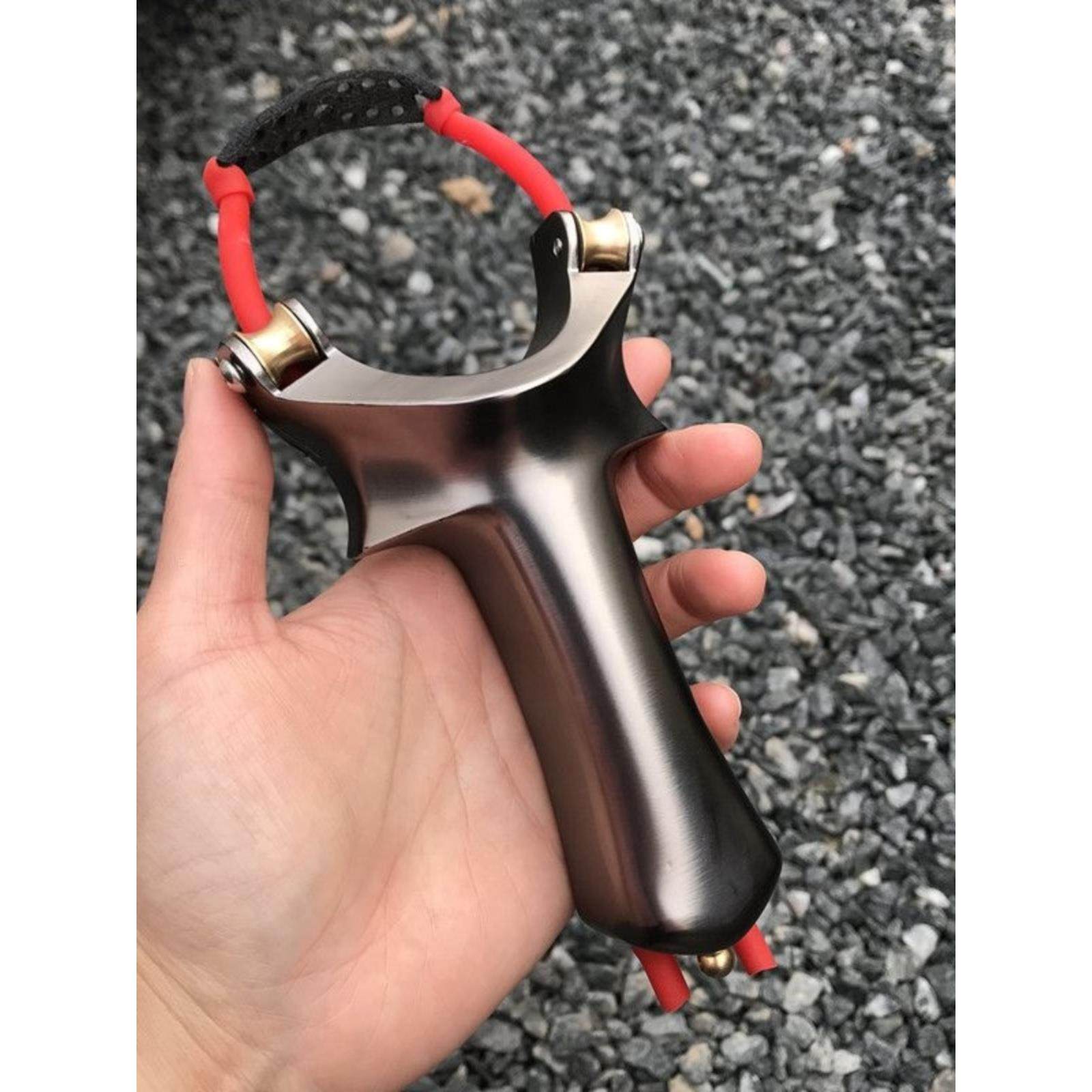 滑轮弹弓新款金属天罡滑轮弓精准多功能打鱼镖神器专业远射弹弓